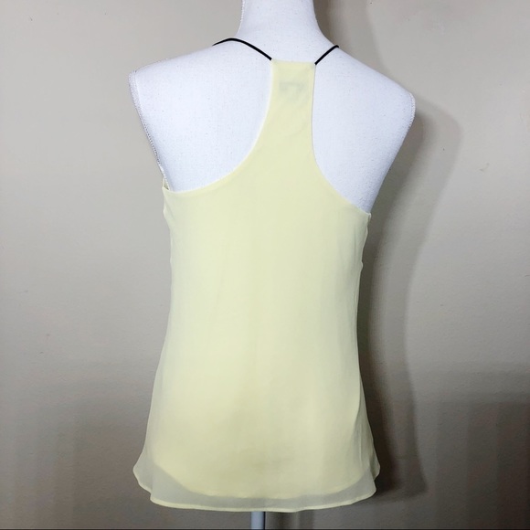 Naked Zebra Yellow Sheer Overlay Tank Top    I135 - Picture 4 of 7